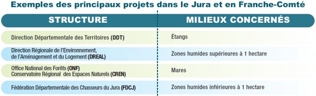 Principaux projets dans le Jura